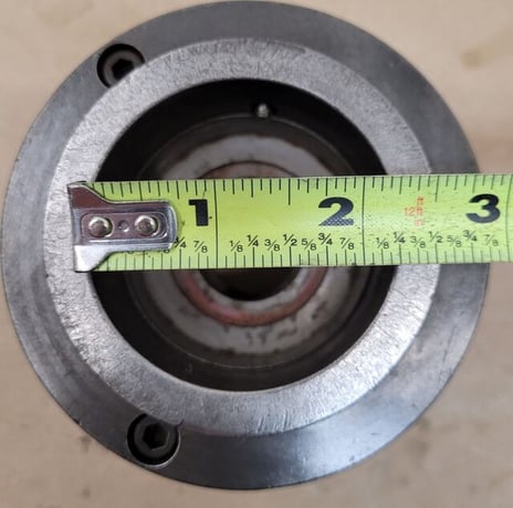 4" Buck #1434, 3-jaw chuck, 1" center hole - Image 8