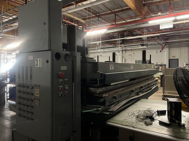 130 Ton, RTW #Global-140HDP, laminating press, 6.4" stroke, air operated holding pump, 2009 - Image 3