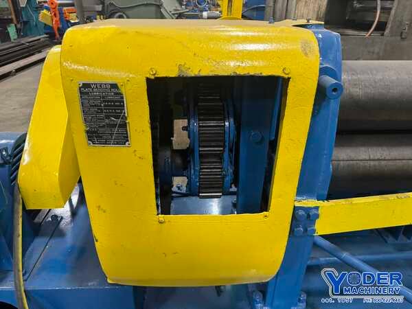 8' x 1/4" Webb #R3LR8008, plate bending rolls, 8" roll diameter, air drop end, forward/reverse, 1972 - Image 2