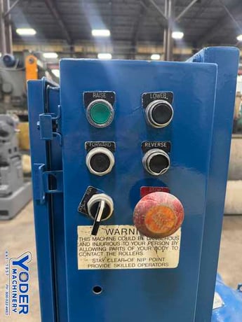 8' x 1/4" Webb #R3LR8008, plate bending rolls, 8" roll diameter, air drop end, forward/reverse, 1972 - Image 5