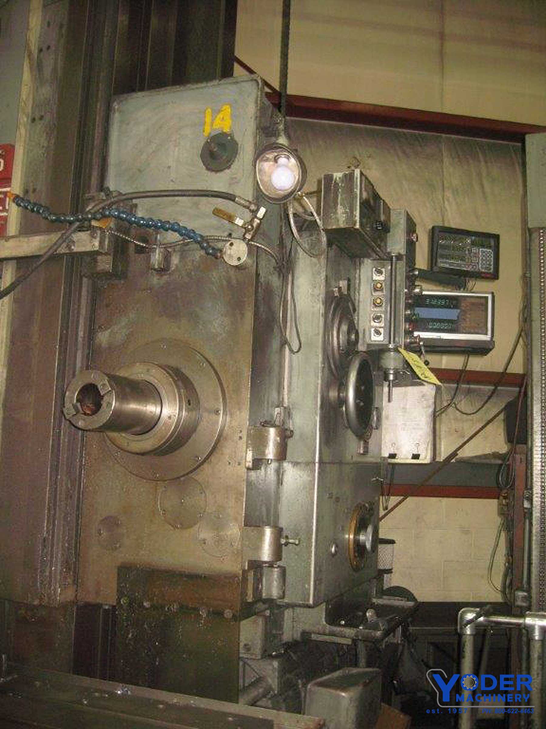 5" DeVlieg #5H-96, jig mill, 50" x 96" table, #50 NS, Newall digital read out, green buttons, 20 HP - Image 2