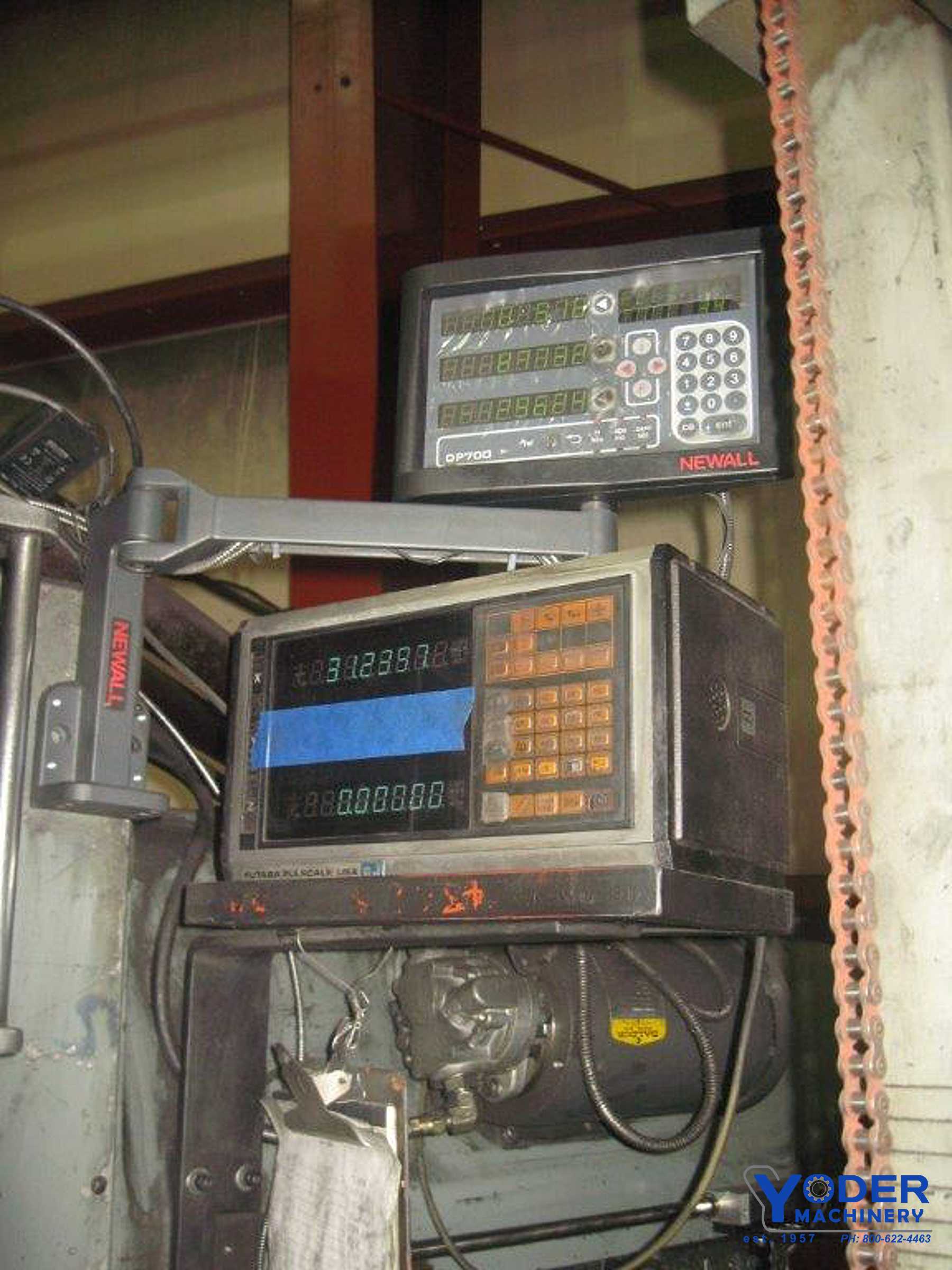 5" DeVlieg #5H-96, jig mill, 50" x 96" table, #50 NS, Newall digital read out, green buttons, 20 HP - Image 4