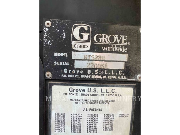 Grove RT528, Rough Terrain Crane, 9734 hours, S/N: 220051, 1999 - Image 6