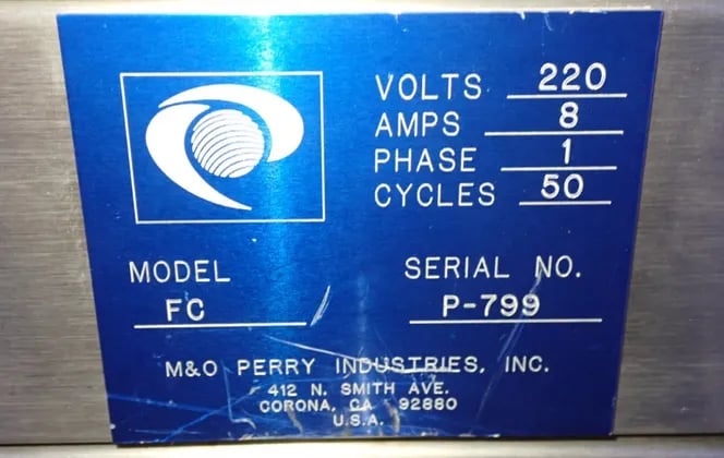 M & O Perry #FC, Pneumatic Pressure Tester, 8 Amps, 220 V - Image 9