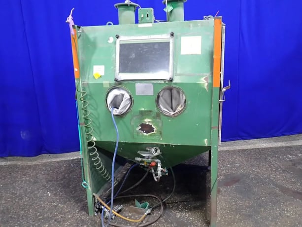 48" x 48" x 40" ABB #4848SC, Blast Cabinet, w/30" Turntable - Image 1