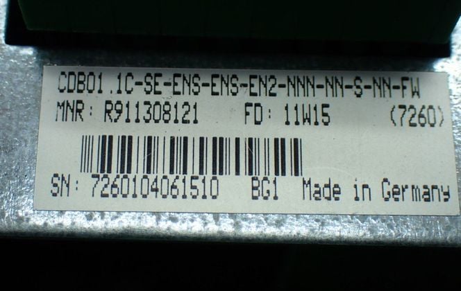 Rexroth #R911308121, Servo Drive Control Unit, CDB01.1C-SE-ENS-ENS-EN2-NNN-NN-S-NN-FW - Image 7
