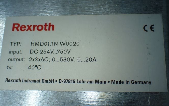 Rexroth #R911315255, Servo Drive, HMD01.1N-W0020, 254-750 VDC Input, 0-530 VAC Output - Image 8