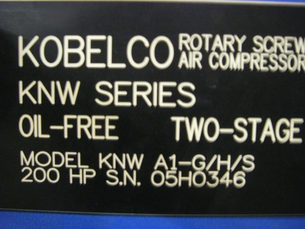 811 cfm, 135 psi, Kobelco #KNWA1-G/H/S, 200 HP, air cooled, 460 V., 2005, (2) #A-2286, A-2287 - Image 2