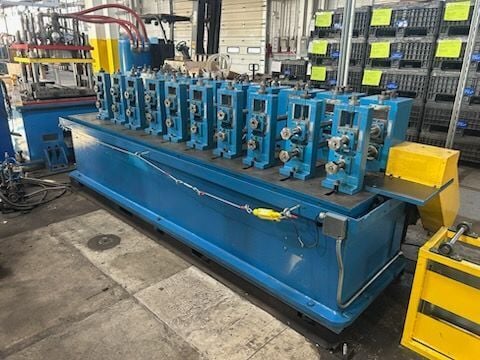 10 Stand, Ardcor #1-1/2, rollformer, 1.5" spindle diameter, 10" rollspace, 5.5"-8.5" vertical centers - Image 1