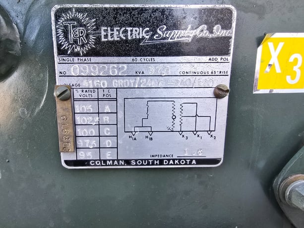 37.5 KVA 4160GY/2400 Primary, 240/120 Secondary, T & R Single Phase Pad Mount Transformer, (4 available) - Image 2