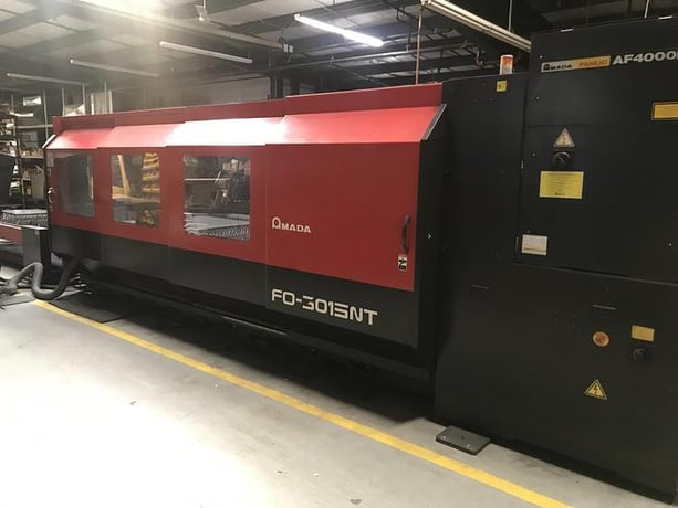 Amada #FO3015NT, CNC laser, 4000 watt, 5' x10' sheet, Fanuc 160iL, Torit dust collector, chiller, 2004 - Image 1