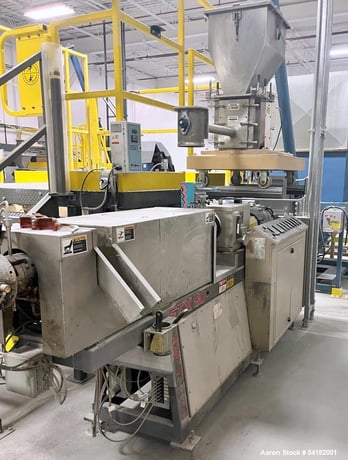 Farrel #FTX-80, Co-Rotating Twin Screw Extruder, Gala Pelletizer & Acrison Feeder - Image 1