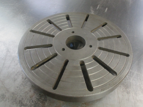 12" slotted lathe face plate with d1-4 back - Image 1
