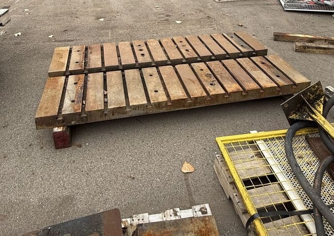 19" L x 84" width x 4" H T-Slotted Bolster Plate (2 available) - Image 2