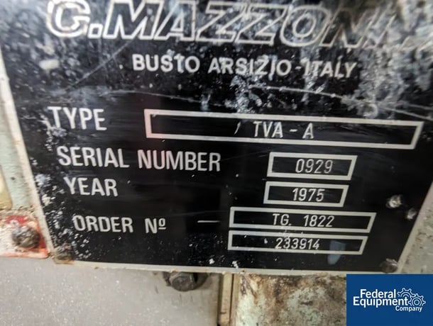 Mazzoni #TVA/A, Billet Log Cutter, 4.5" centers, 9" center logs, 1975 - Image 2