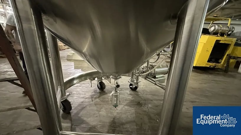 423 gallon Feldmeier, Kettle, 316L Stainless Steel, 68" diameter x 17" straight side, dish top, cone bottom - Image 8