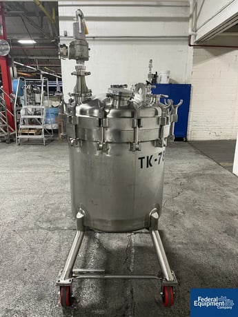 79 gallon Northland, Receiver Tank, 316L Stainless Steel, 28" diameter x 23" straight side, dish top & - Image 5