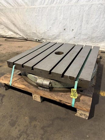 36" x 36" Lucas, air lift rotary table, 6 t-slots - Image 1
