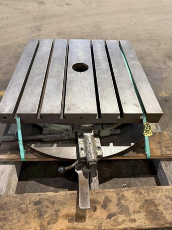 36" x 36" Lucas, air lift rotary table, 6 t-slots - Image 3