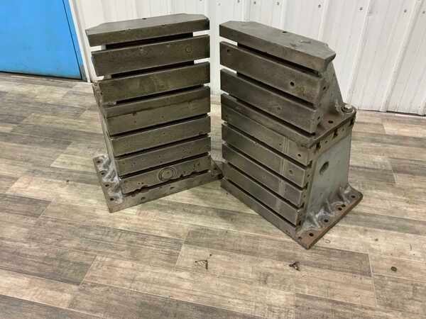 16" DeVlieg, T-slotted angle plates, cast iron construction, stackable, set of 2 - Image 1