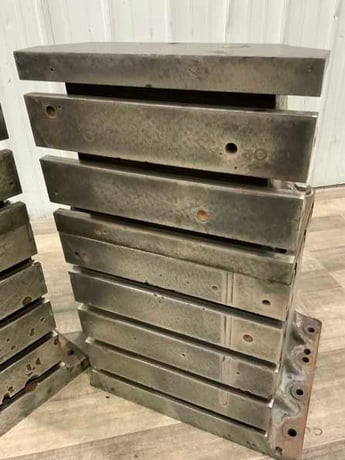 16" DeVlieg, T-slotted angle plates, cast iron construction, stackable, set of 2 - Image 10