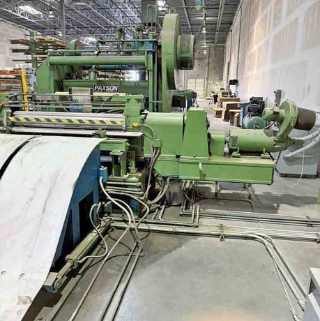 60" x .135" Paxson, Cut-To-Length line, 40000 lb., 20-24" ID, RL, 220 KVA, 480 V., 1976 - Image 5