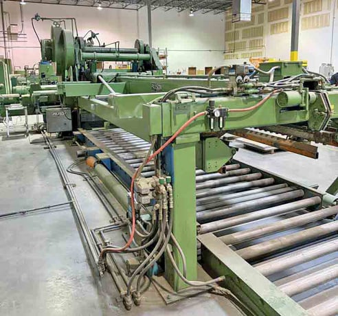 60" x .135" Paxson, Cut-To-Length line, 40000 lb., 20-24" ID, RL, 220 KVA, 480 V., 1976 - Image 8