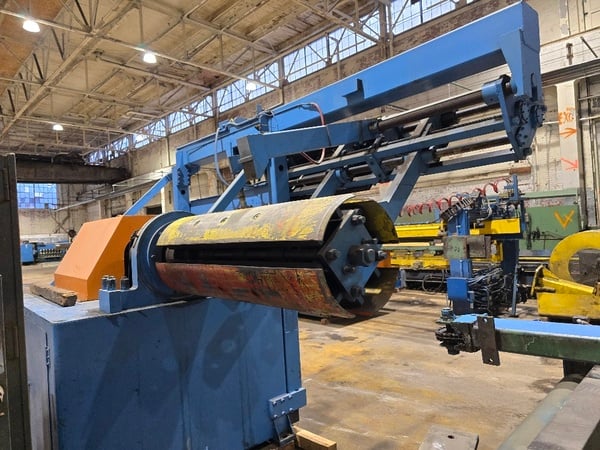 30000 lb. Rowe, Uncoiler, 56" width, 18.5"-24.5" expanding drum - Image 2