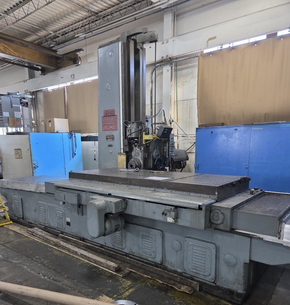 DeVlieg #4H-96, jig mill, X Travel 96", Y Travel 72", 30 HP, 1000 RPM, 350 taper - Image 1