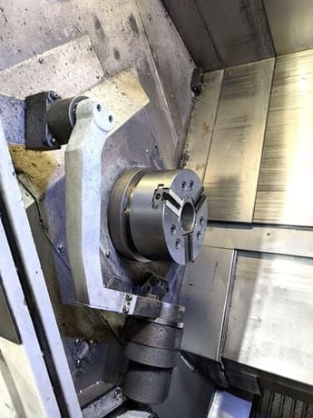 Mazak #QTN-300, cnc lathe, 27" swing, 16" diameter x 48" L max, 10" chuck, 3" bar, 3.5" bore, 35 HP, 4k RPM - Image 2