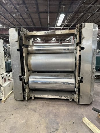 60" Welex, Sheet Stacker, 12" Top Roll, 24" Middle & Bottom Roll, 10 HP, 12' Cooling Conveyor, 2008 - Image 1
