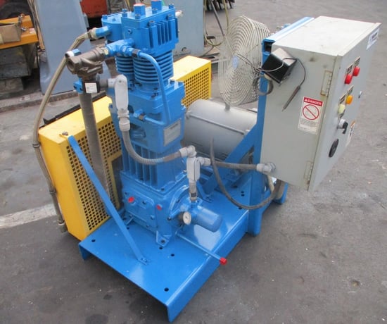 15 HP Hycomp #2AN10C-B21-ALMV9-20/15D, Boost Compressor, Nitrogen/Air/Gas Pressure Booster, 1760 RPM - Image 1