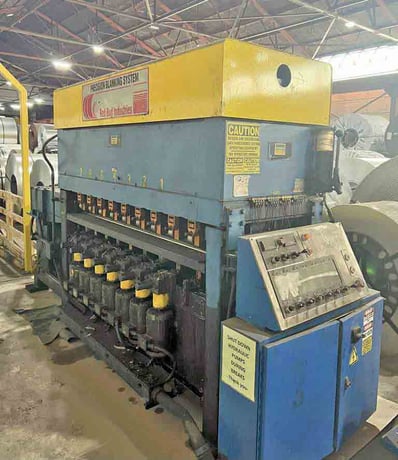 72" x .135" Herr Voss, 5-HI precision leveler, 35000 psi yield, 19 work rolls, 250 HP, 1750 RPM, 400 FPM, 500 - Image 1