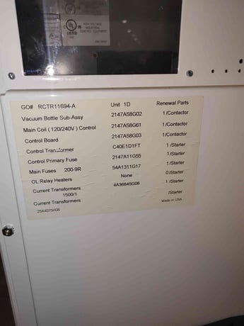 Eaton #AmpGard, medium voltage motor cont, NEMA 1, 7200/4160 Volts, 50 KA, CVST (2 available), 2017 - Image 4