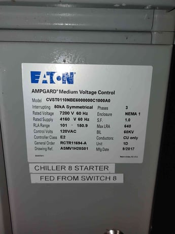 Eaton #AmpGard, medium voltage motor cont, NEMA 1, 7200/4160 Volts, 50 KA, CVST (2 available), 2017 - Image 5