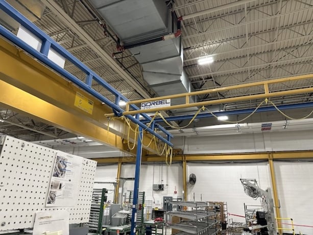 .2 Ton, Gorbel, Bridge Crane, 250lb CAP, 19'-7" L x 20'-7" width x 11'-8" H (Already Taken Down) - Image 3