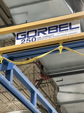 .2 Ton, Gorbel, Bridge Crane, 250lb CAP, 19'-7" L x 20'-7" width x 11'-8" H (Already Taken Down) - Image 4