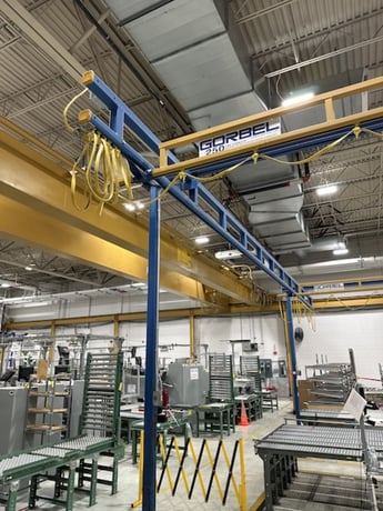 .2 Ton, Gorbel, Bridge Crane, 250lb CAP, 19'-7" L x 20'-7" width x 11'-8" H (Already Taken Down) - Image 5