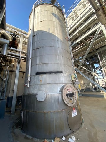 10000 gallon Stainless steel vertical silo tank, 9.5'dia. x 21' straight side - Image 4