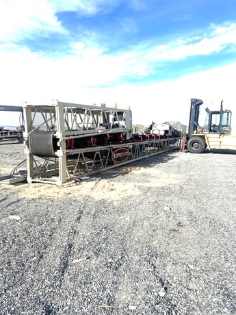 36" wide x 103' long, Superior conveyor belt with folding up to 61' long, 2015 - Image 2