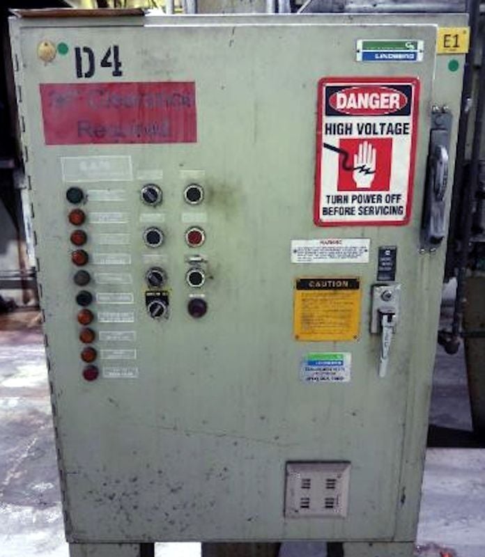 24" width x 36" D x 24" H Lindberg #93-243624-G14, gas fired temper furnace, 1400°F, 400000 BTU/HR, vertical - Image 9