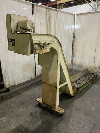 12" wide x 6.24" long, Turbo #6287-8174, incline chip conveyor, forward & reverse, 1 HP - Image 6