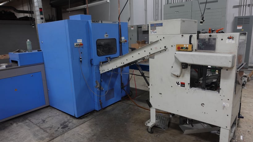 Muller Martini, Acoro #3026, Perfect Binder Line, hot melt glue, cooling, reject, trim, stack, 2013 - Image 5