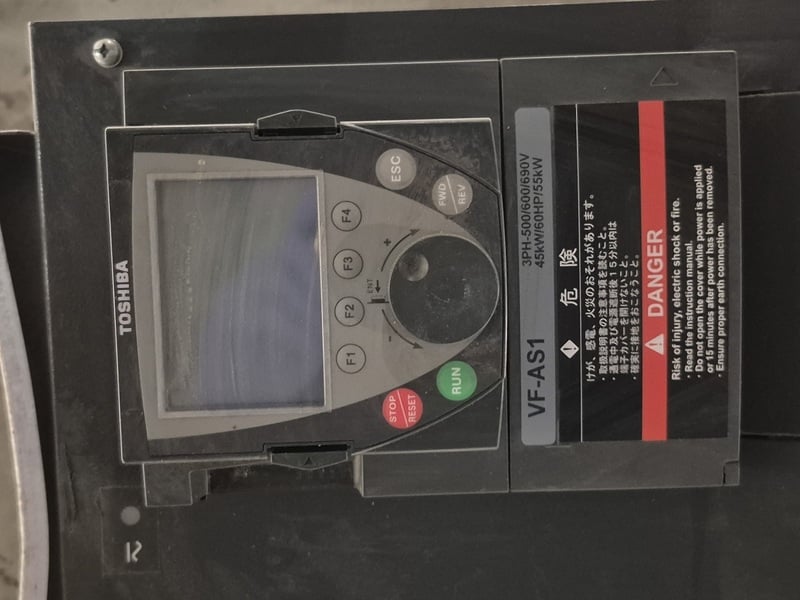 60 HP Toshiba, VF-AS1, TOSVERT Inverter VFD, 600 Volt, 3PH - Image 2