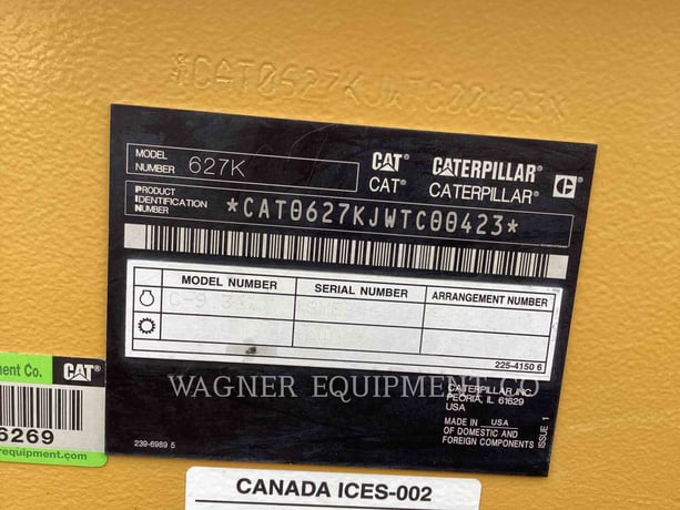 Caterpillar 627K, Wheel Tractor Scraper, 4547 hours, S/N: WTC00423, 2019 - Image 6