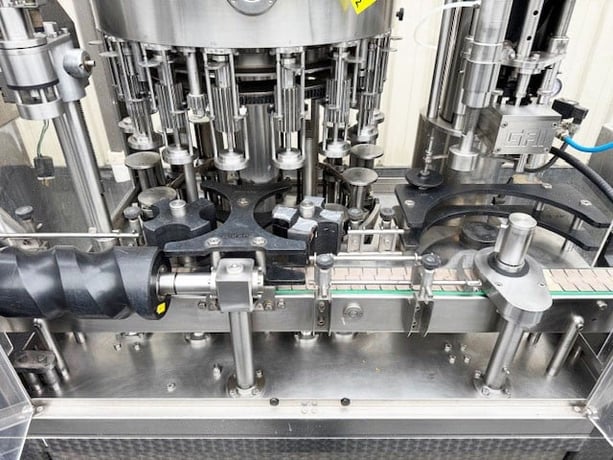 GAI #3001-Top, 16 Valves Triblock Bottle Sparger, Filler, Corker with Cork Feed System - Image 2