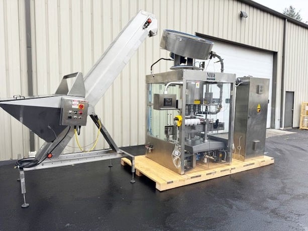 MBF #Capmatic-360/9P, 9-Head Rotary T-Corker with Hopper Elevator - Image 10