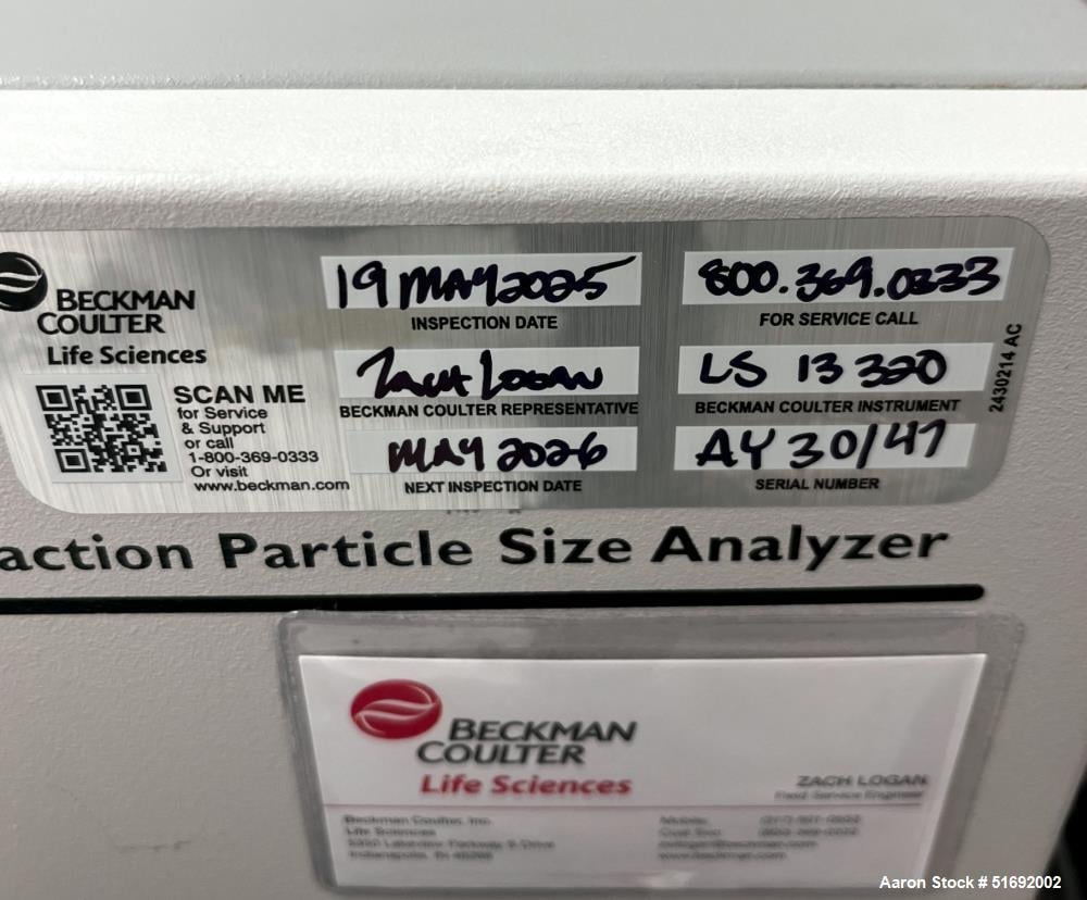 Beckman Coulter #LS-13-320, Particle Size Analyzer, Wet/Dry, PIDS - Image 6