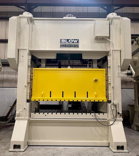 400 Ton, Blow #SC2-400-108-54, straight side mechanical stampng press, 10" stroke, 35" Shut Height, air - Image 3