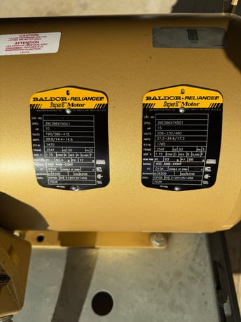 15 HP 1765 RPM Baldor Reliance Super E EM2513T, Frame 254T, OPSB, 230/460 Volts - Image 5